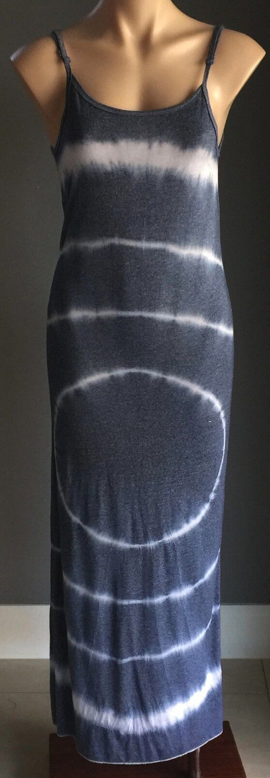 Maxi Dress STELLINO Tie DyeMuted Blue & White Cotton Sleeveless Size 8 10