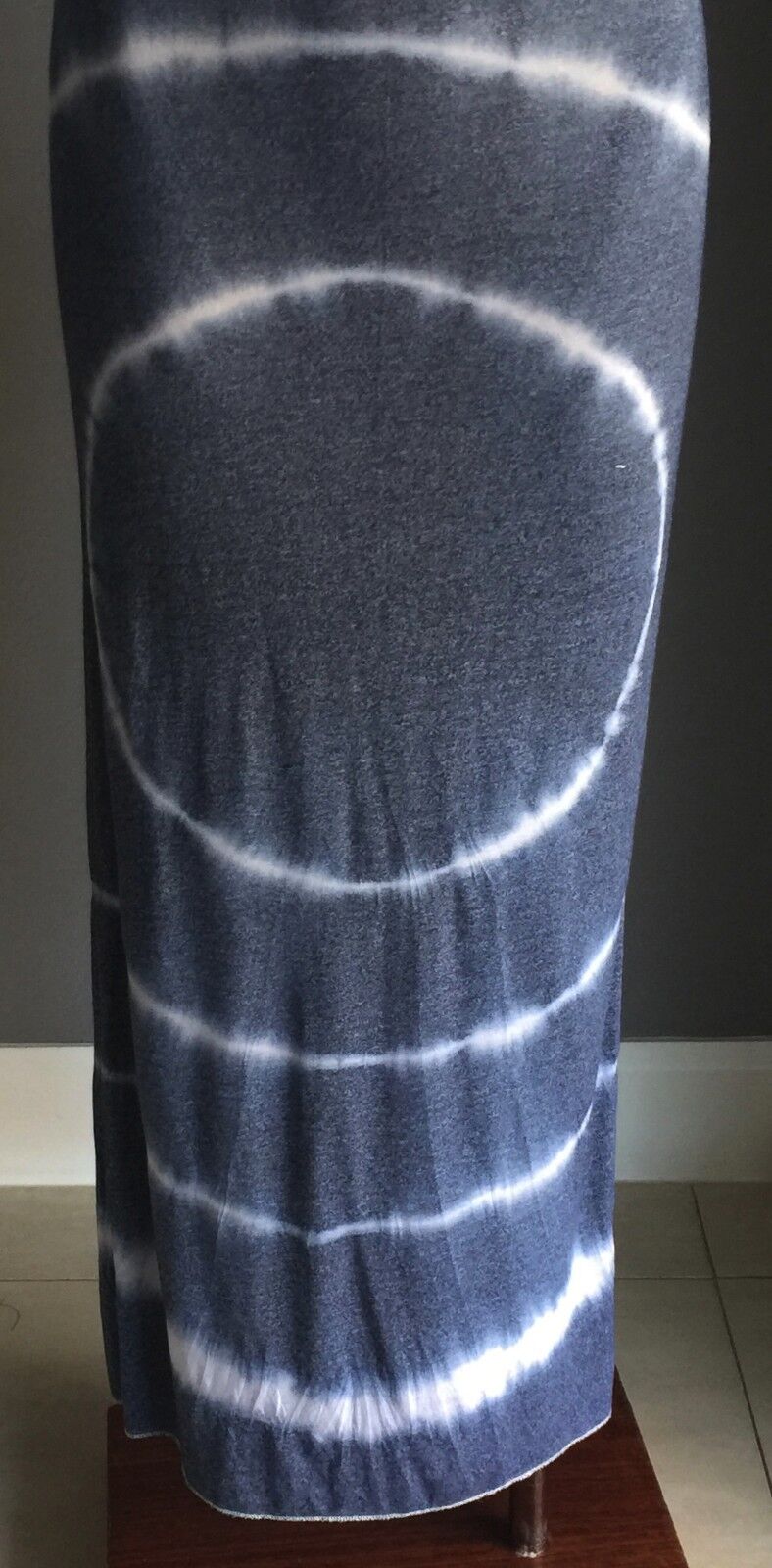 Maxi Dress STELLINO Tie DyeMuted Blue & White Cotton Sleeveless Size 8 10