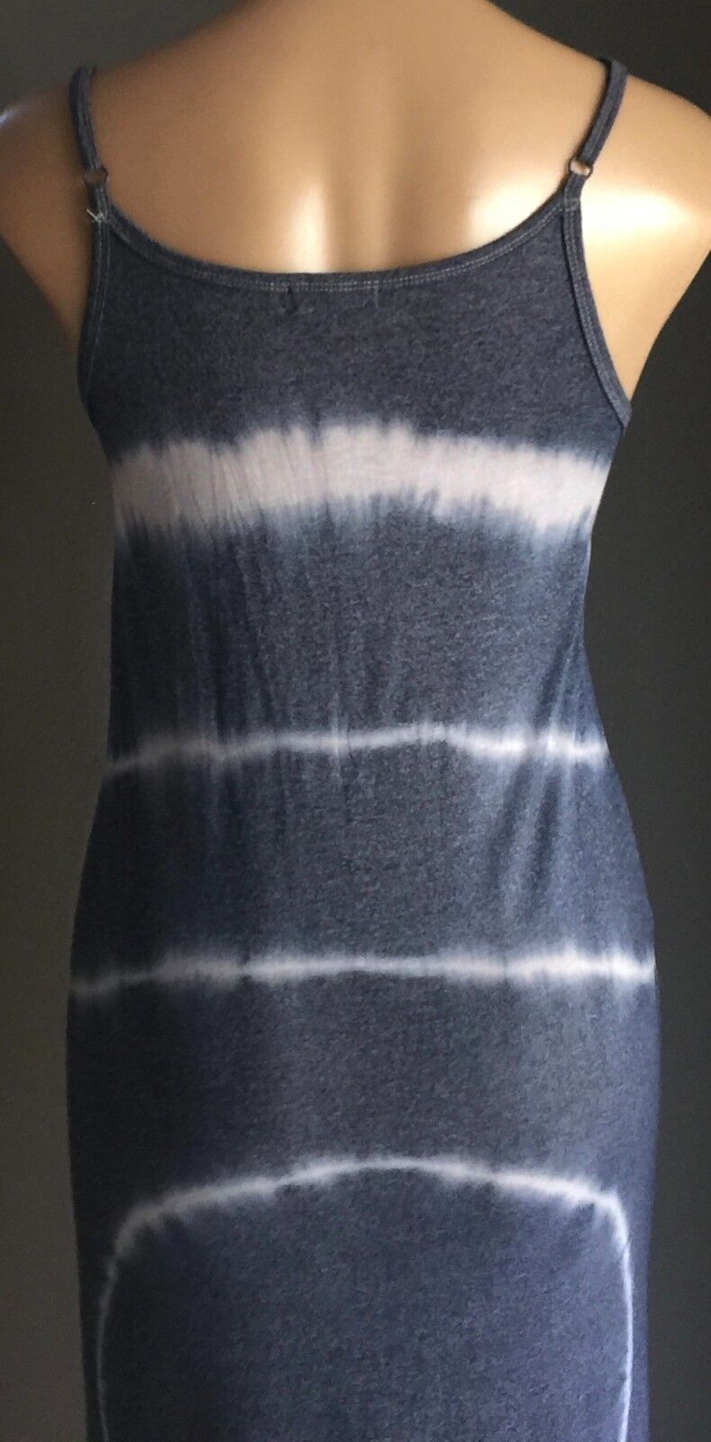 Maxi Dress STELLINO Tie DyeMuted Blue & White Cotton Sleeveless Size 8 10