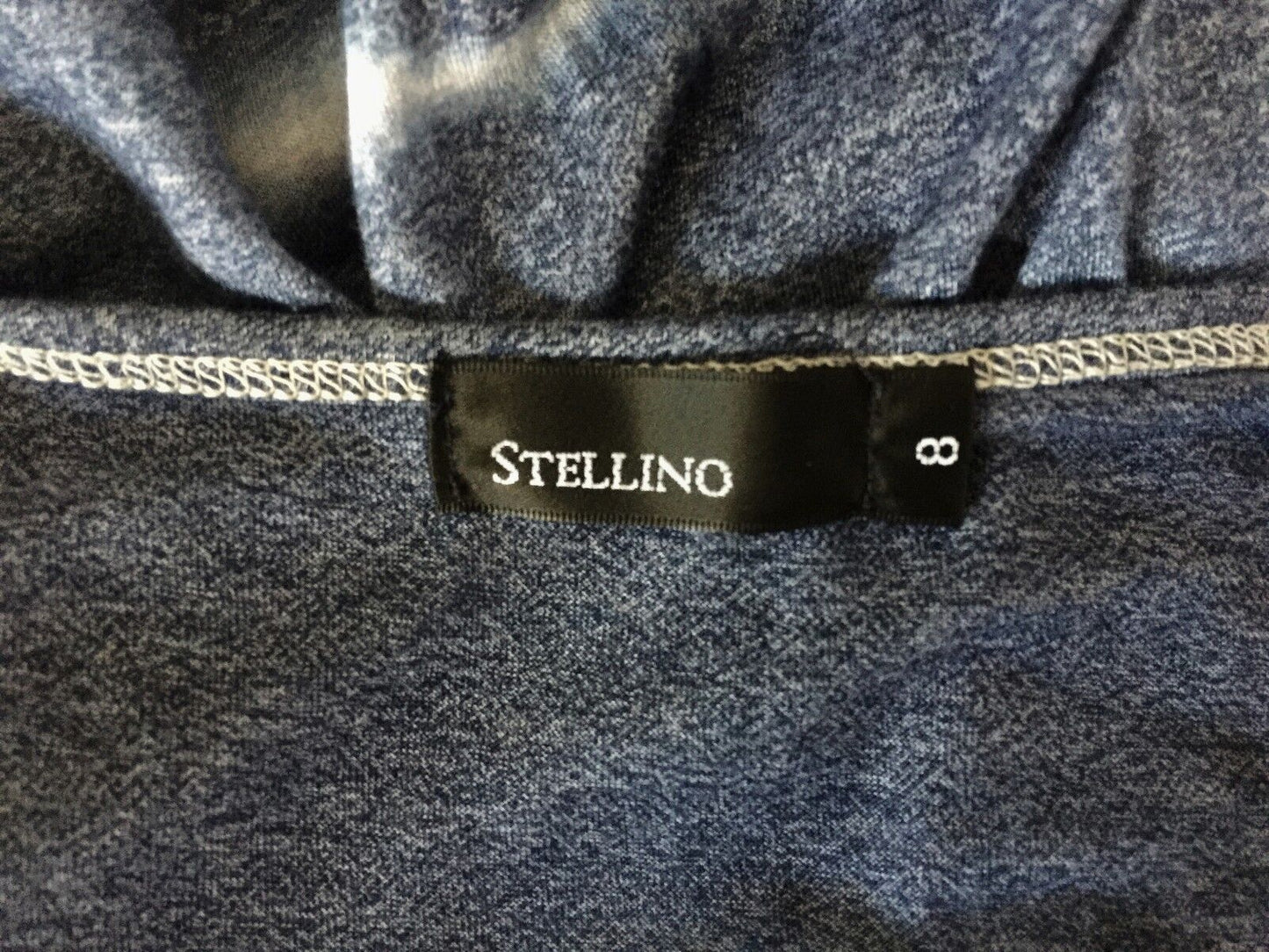 Maxi Dress STELLINO Tie DyeMuted Blue & White Cotton Sleeveless Size 8 10