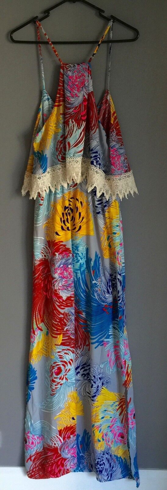 Maxi Dress SAVANNAH RAE Floral MultiColoured Ladies Size L 10  12 Gorgeous