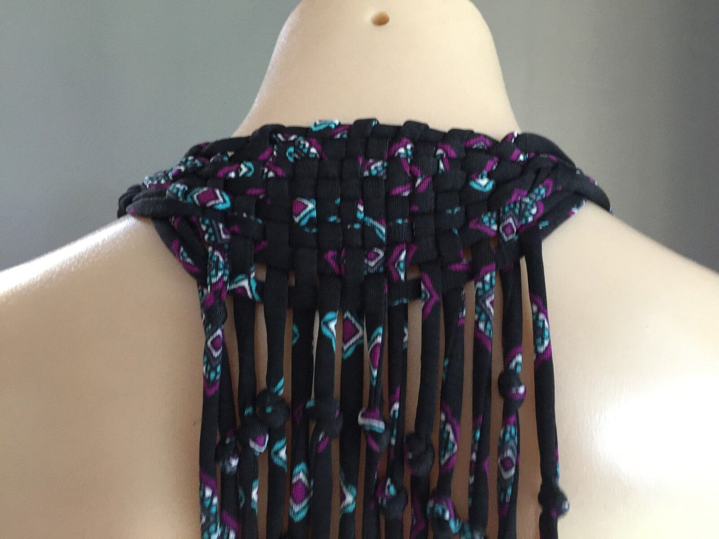 Maxi Dress FAHRENHEIT MultiColoured & Print Stretch Sleeveless Ladies Sz 12 NEW