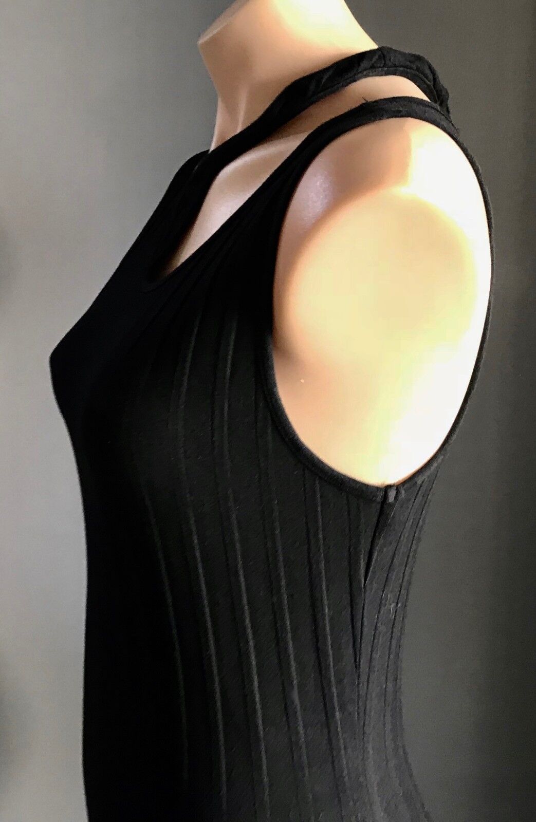 Maxi Dress MINKPINK Black Sleeveless Cut Out Neck Stretch Ribbed Size S 10 NEW
