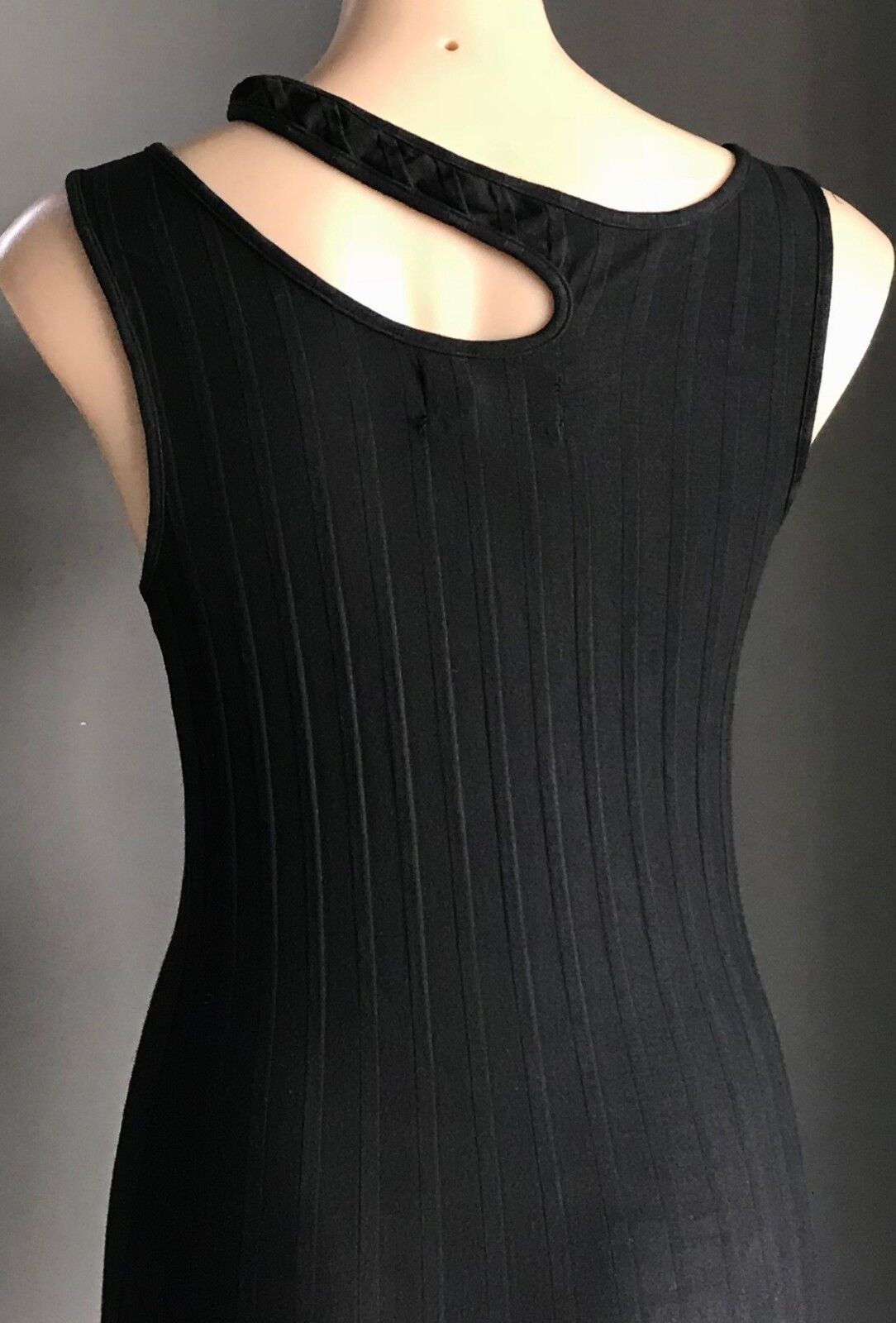 Maxi Dress MINKPINK Black Sleeveless Cut Out Neck Stretch Ribbed Size S 10 NEW