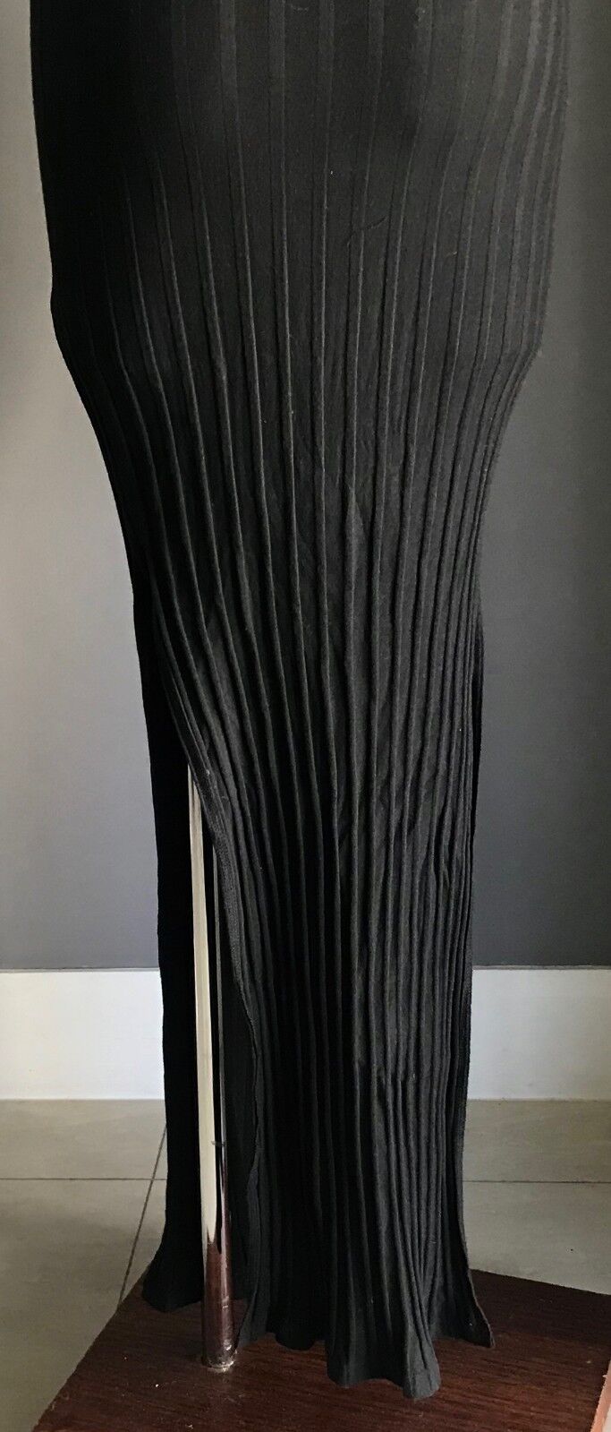 Maxi Dress MINKPINK Black Sleeveless Cut Out Neck Stretch Ribbed Size S 10 NEW