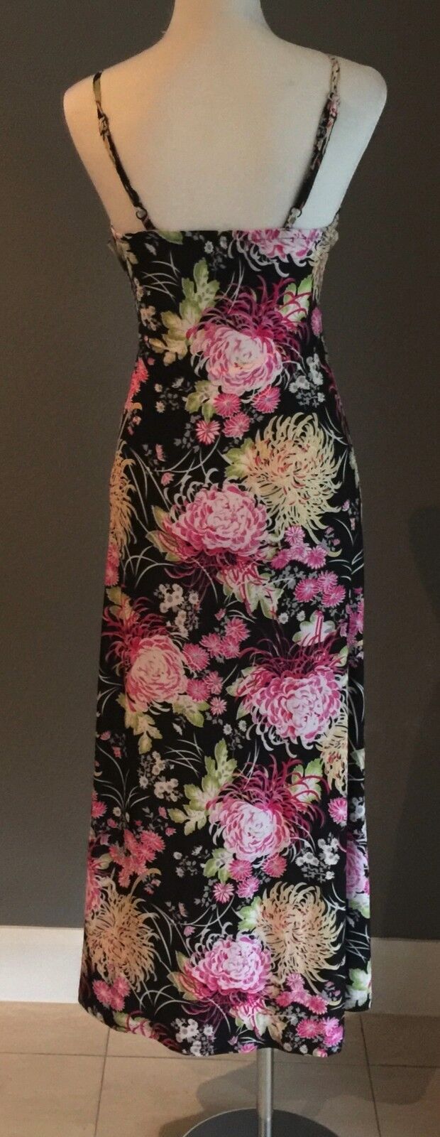 Maxi Dress MultiColoured Floral Print Feminine Long Size M 10 Great Condition