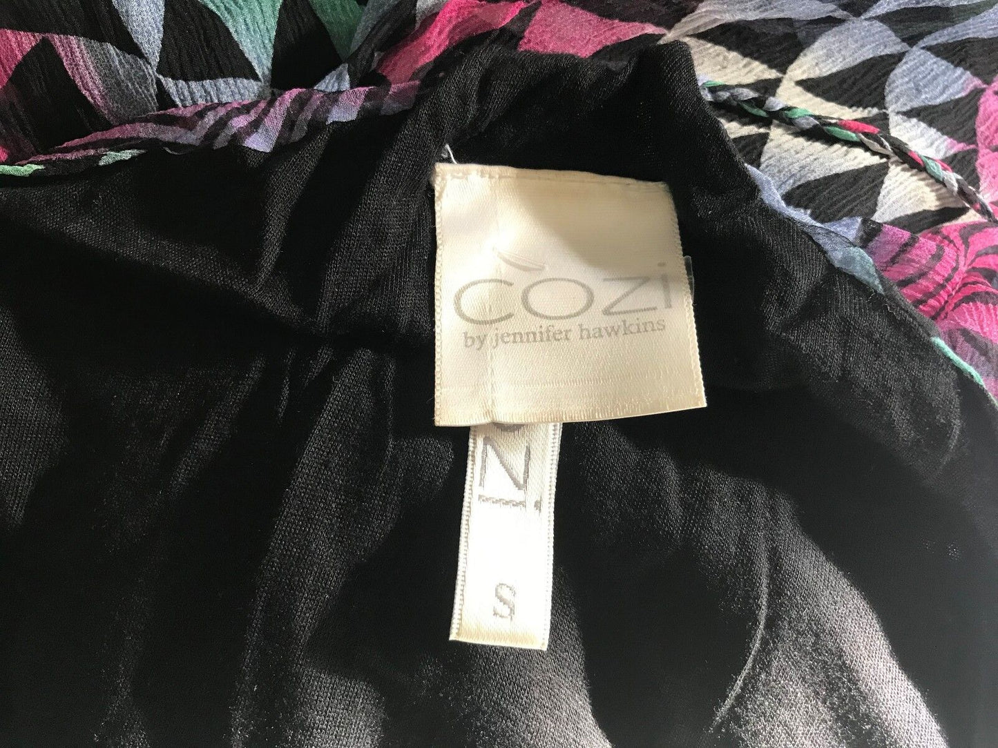 COZI by JENNIFER HAWKINS SILK Maxi Dress MultiColoured Print Size S 10 NEW