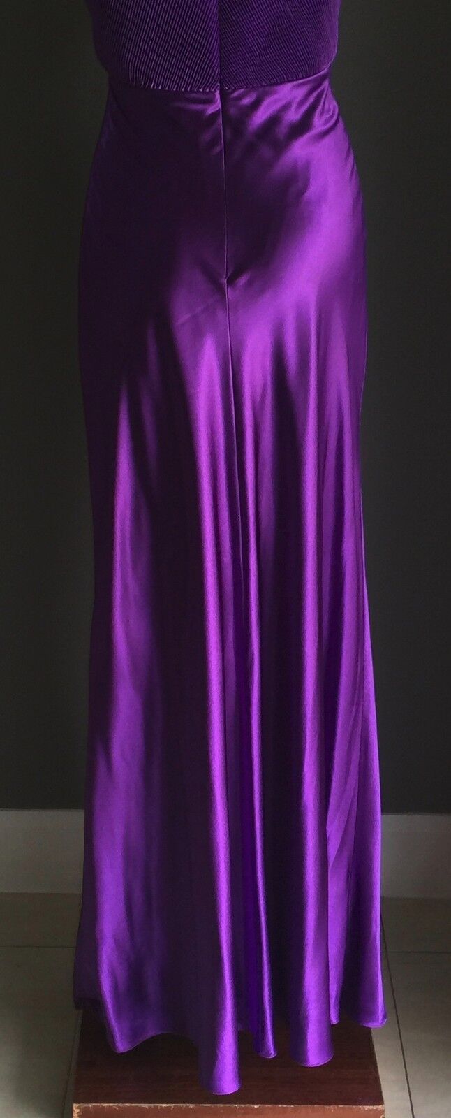 ANGELINE Maxi Dress Gown Purple Halter Neck Evening Long Size 8 10 Beautiful NEW