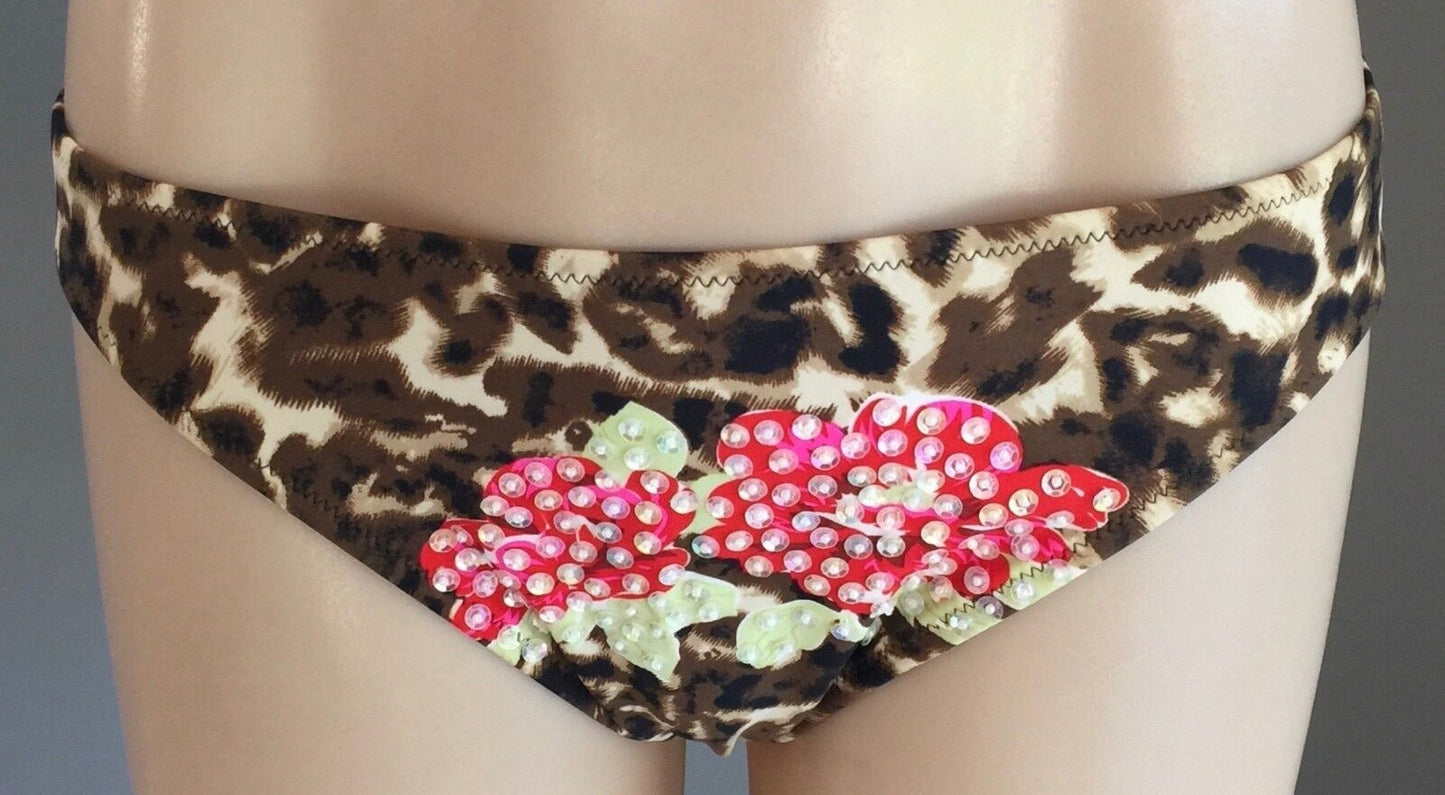 APART Bikini Sequin & Bead Embellished Animal & Floral Print Size 12C 12 NEW