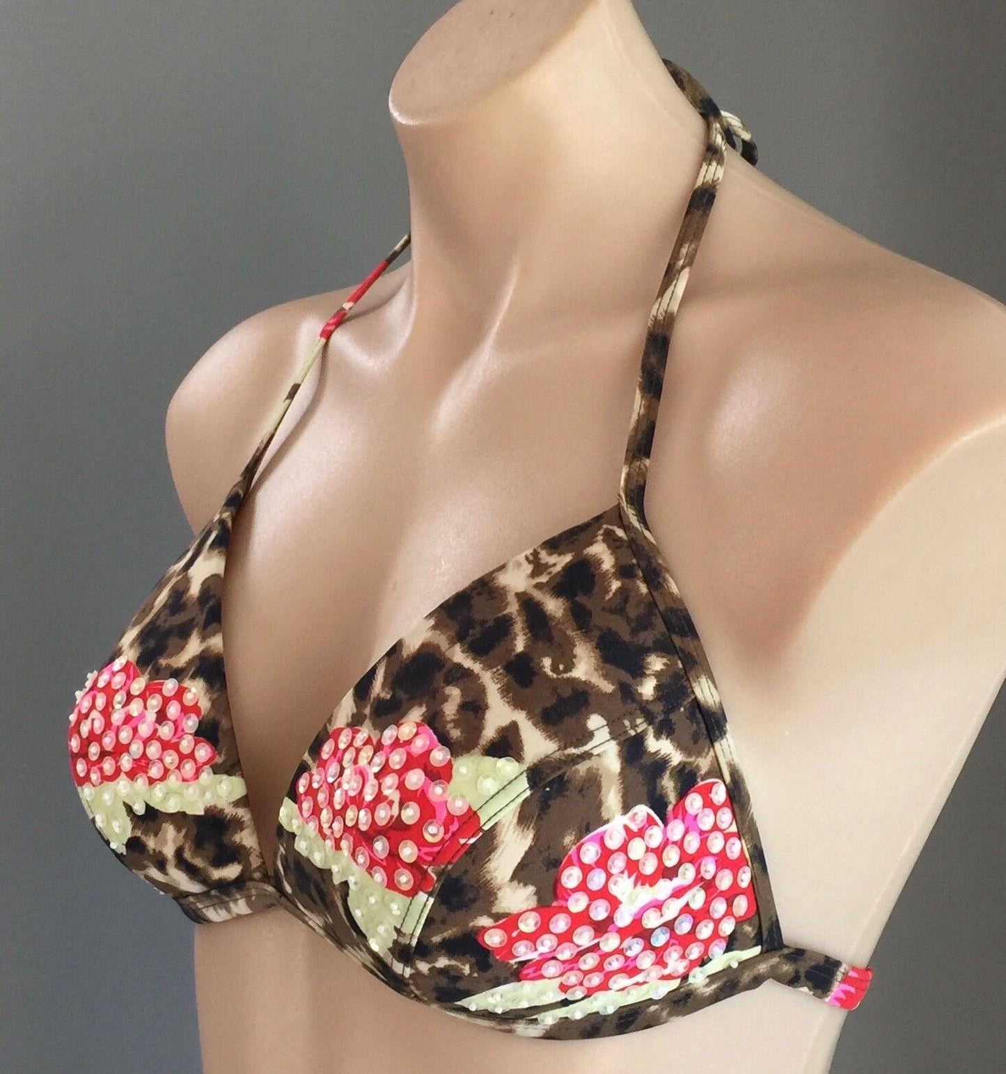 APART Bikini Sequin & Bead Embellished Animal & Floral Print Size 12C 12 NEW