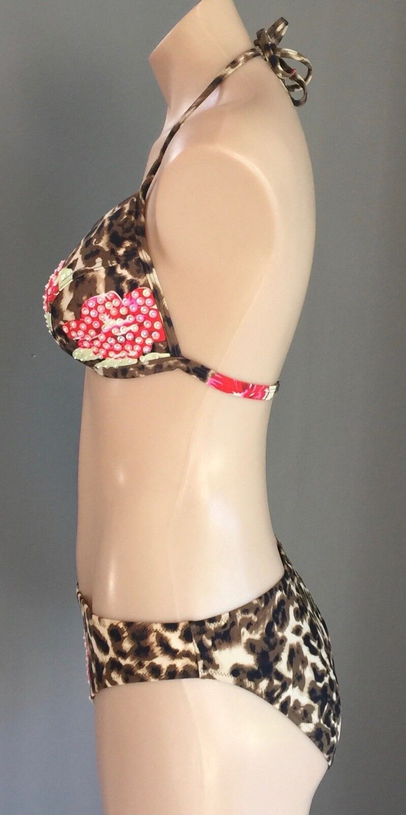 APART Bikini Sequin & Bead Embellished Animal & Floral Print Size 12C 12 NEW