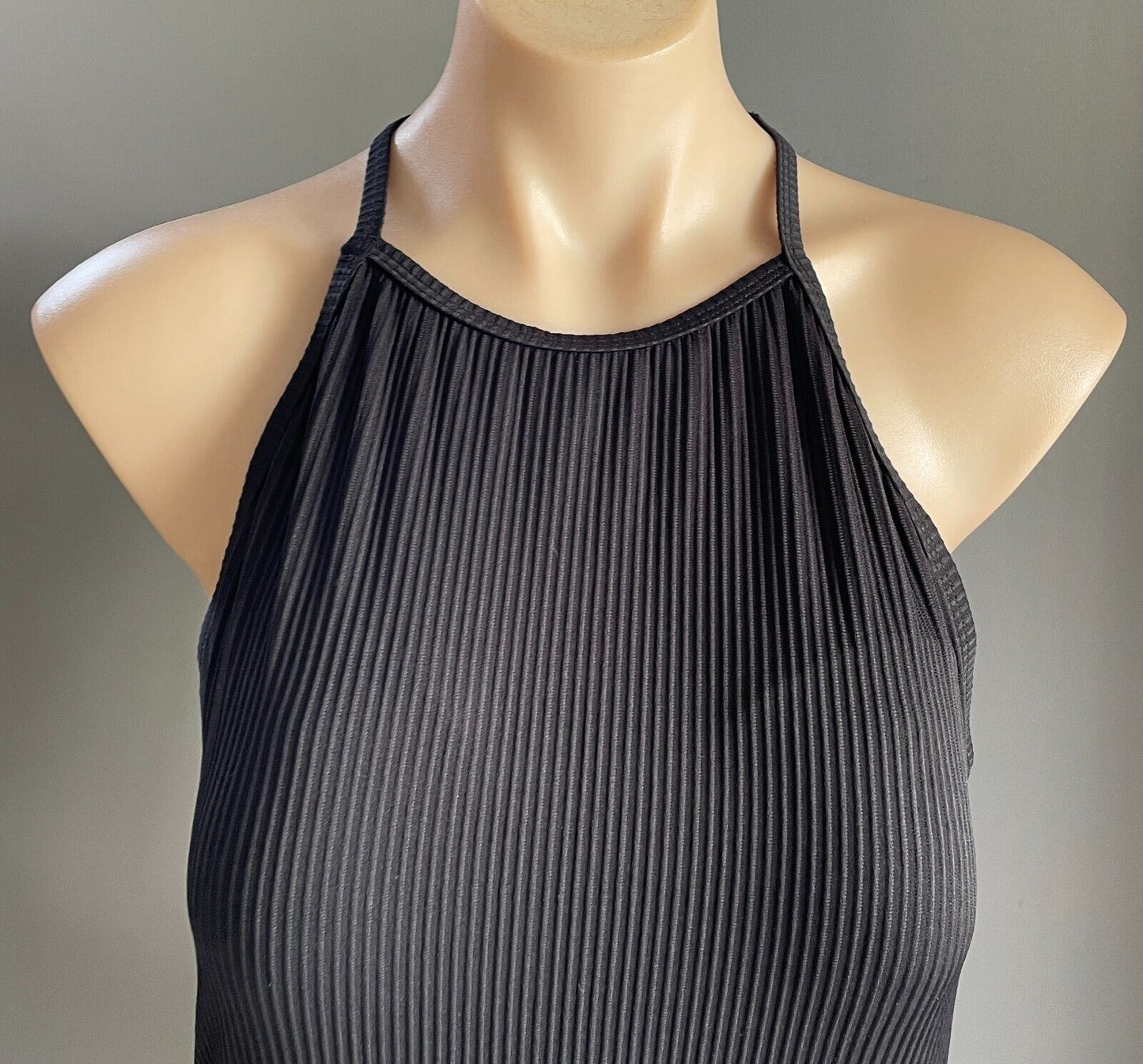 One Piece WAVE ZONE Black Ribbed Swimsuit Bathers Size 18 Strappy Back Pool NEW