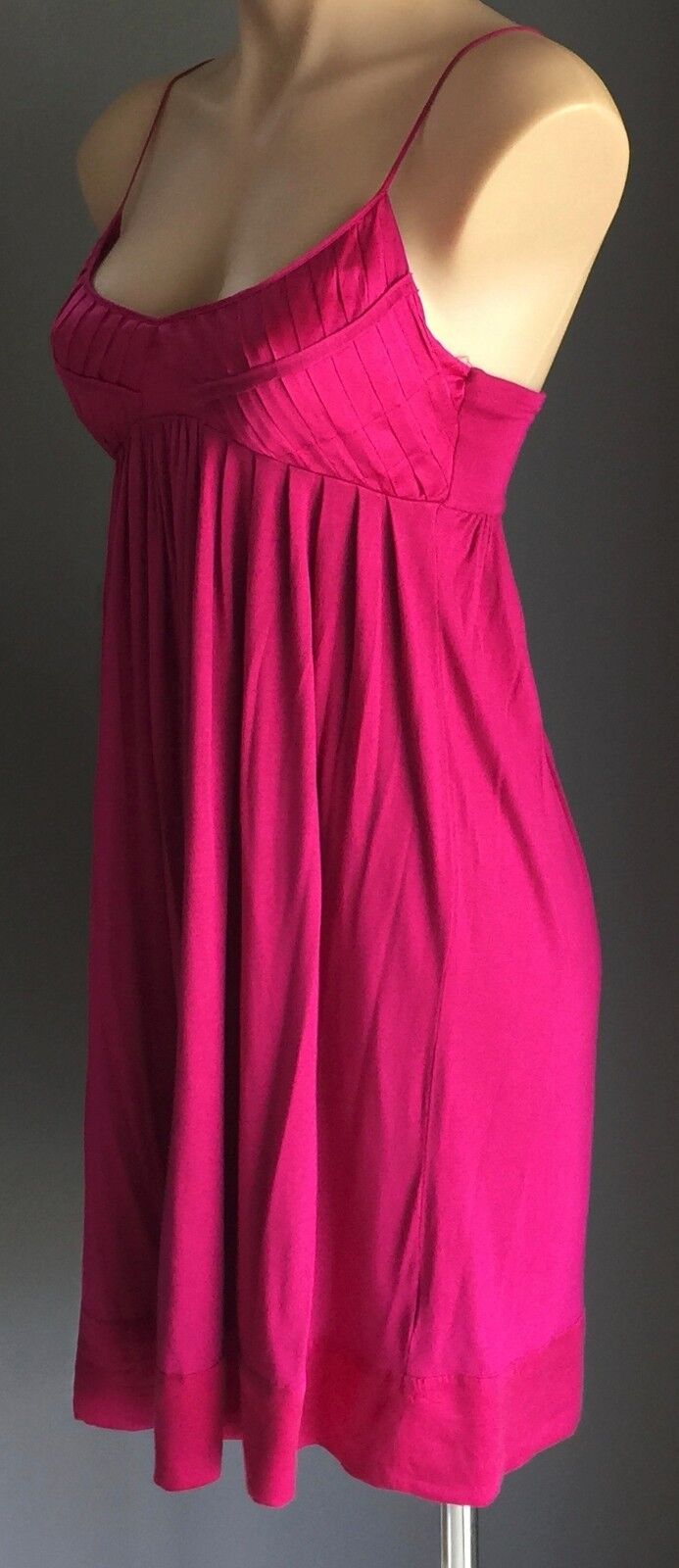 SPORTSGIRL Dress Hot Pink Empire Waist Baby Doll Style Frock Ladies Size XS 10