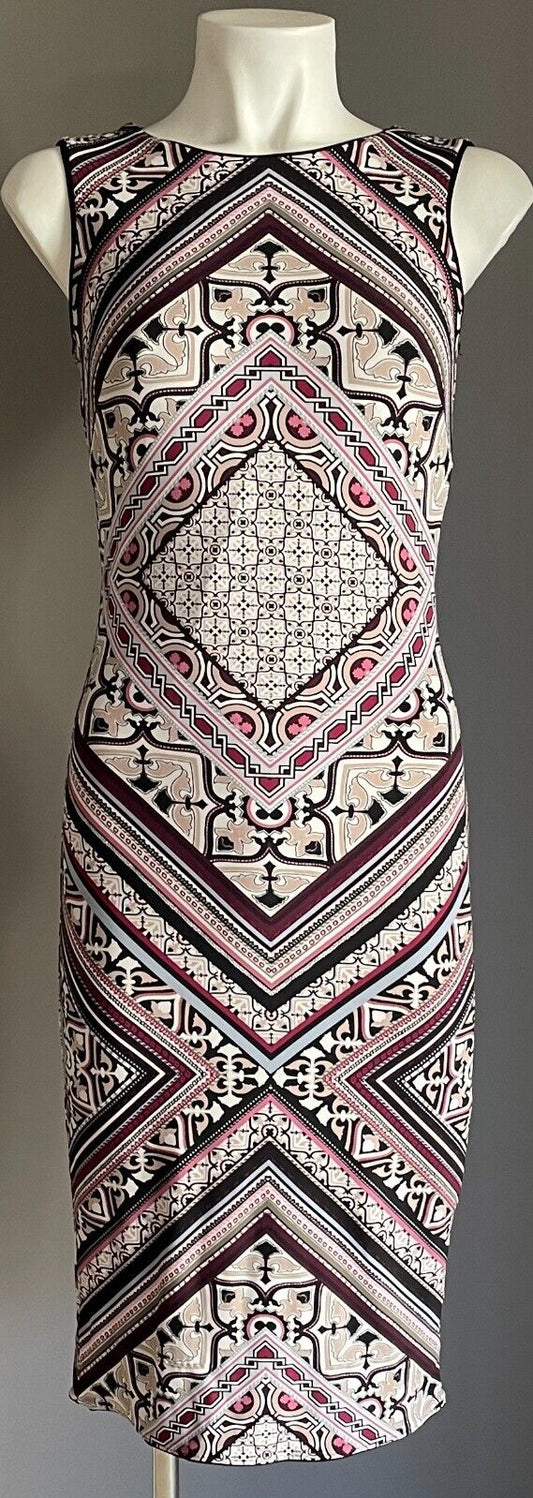 WHITE HOUSE BLACK MARKET Stretch Bodycon Dress Multicolour Mandala Size XXS 8