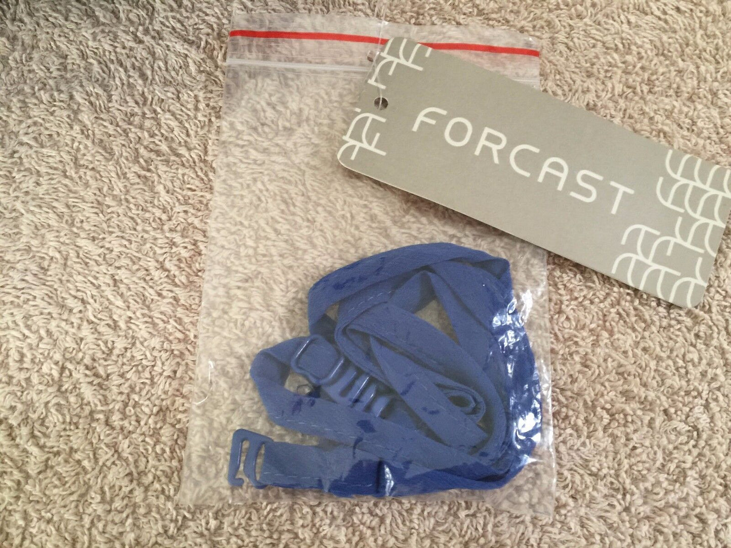 FORCAST  "Jennifer Chiffon Dress" Blue High Lo Pleated Bustier Size 8 - 10 NEW