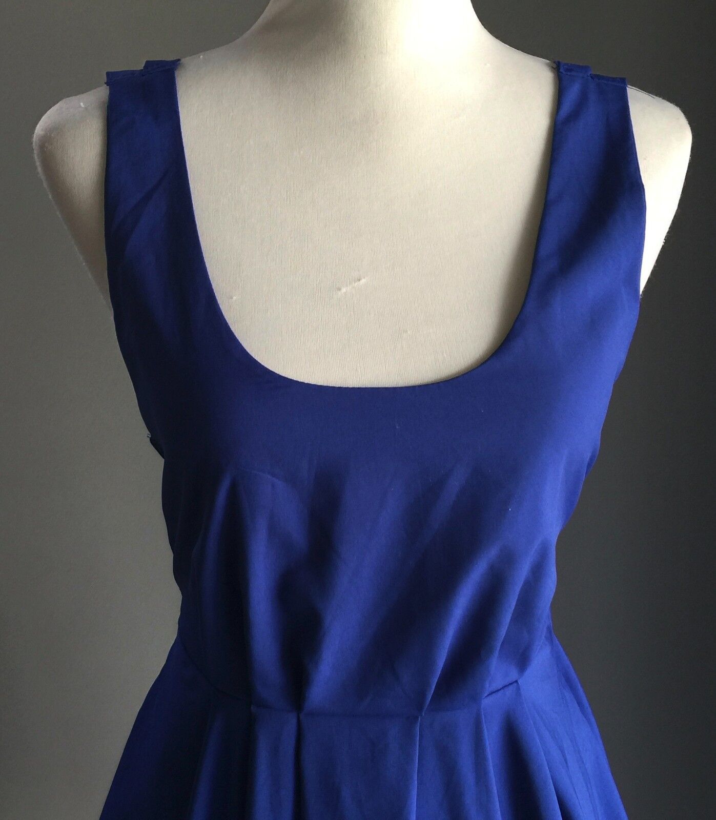 IMPRINT Mini Dress Cobalt Blue Dip Hem Low Back Cocktail Party Ladies Size 8