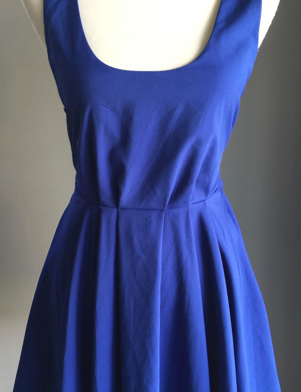 IMPRINT Mini Dress Cobalt Blue Dip Hem Low Back Cocktail Party Ladies Size 8
