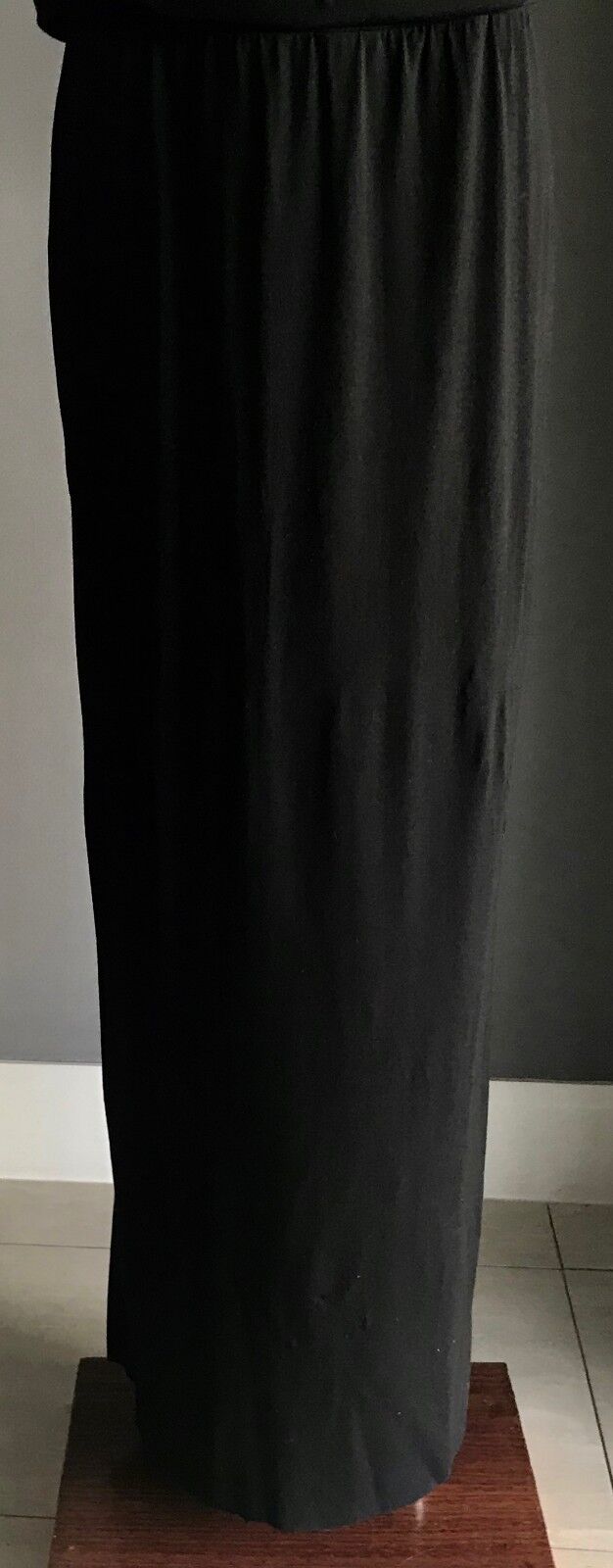 KORTAS by AGA KORTAS Maxi Dress Black Cowl Neck & Back Short Sleeve 36 / 10 NEW