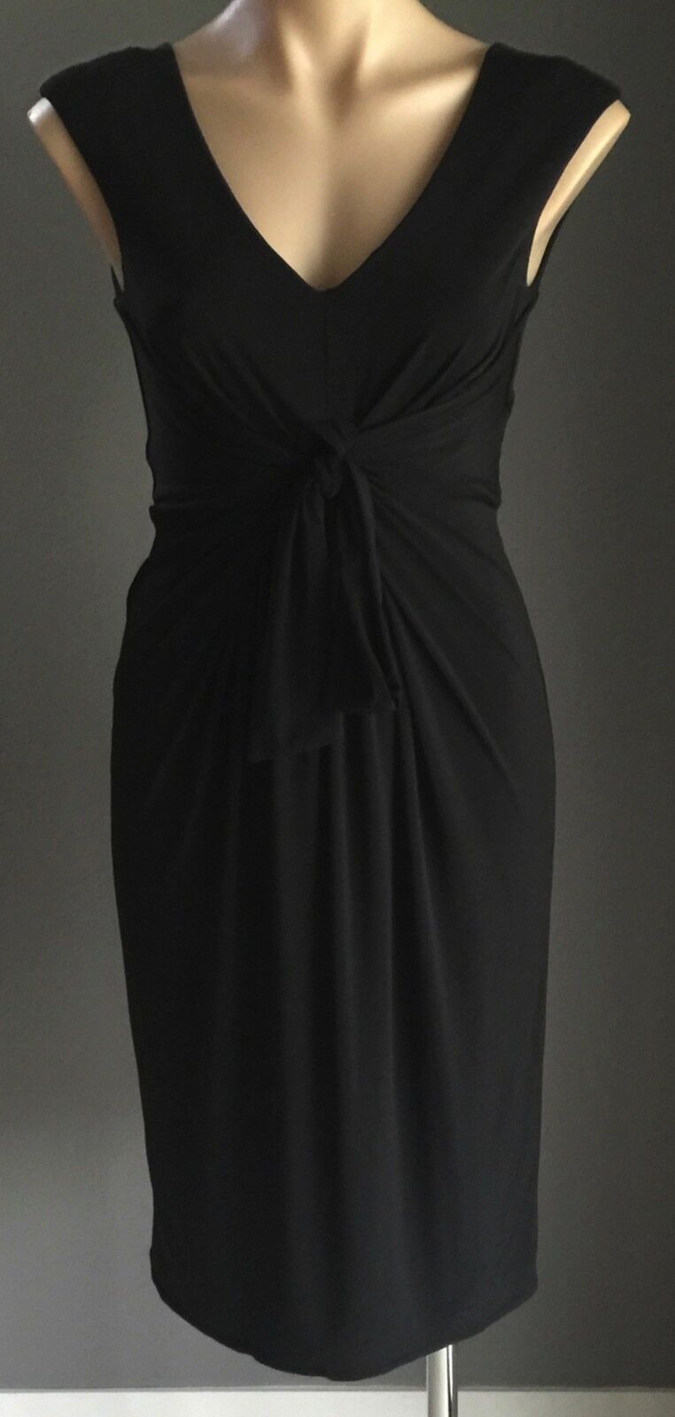 ME TOO Dress Black Stretchy Cinched Waist Frock Ladies Size 8 10 Stunning LBD!=