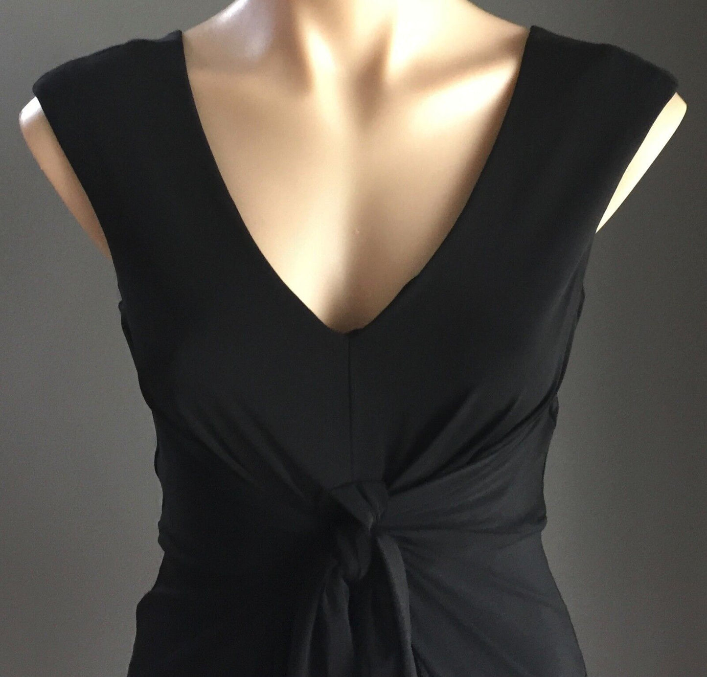 ME TOO Dress Black Stretchy Cinched Waist Frock Ladies Size 8 10 Stunning LBD!=