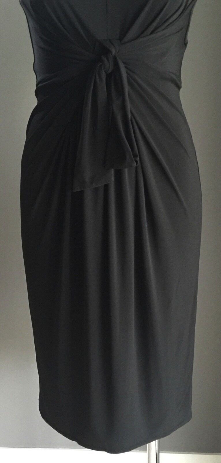 ME TOO Dress Black Stretchy Cinched Waist Frock Ladies Size 8 10 Stunning LBD!=