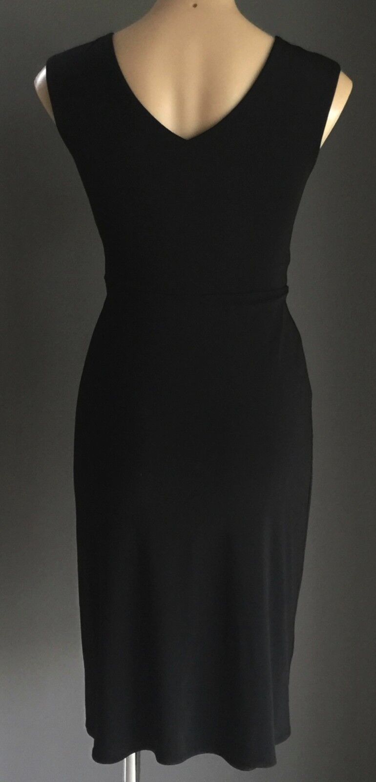 ME TOO Dress Black Stretchy Cinched Waist Frock Ladies Size 8 10 Stunning LBD!=