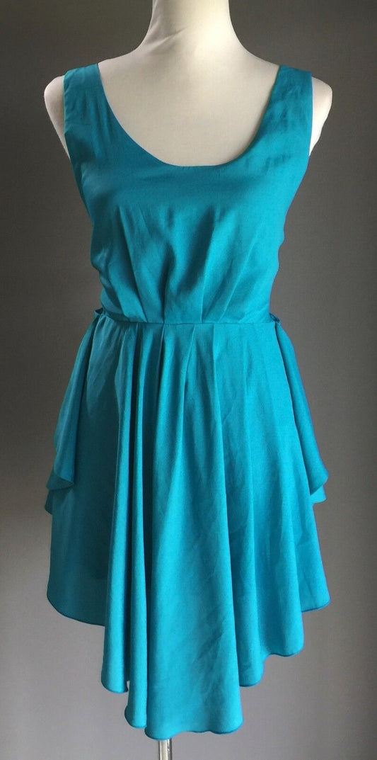LIONESS Mini Dress Dip Hem Blue Ladies Size 8 Great Condition Lovely Style