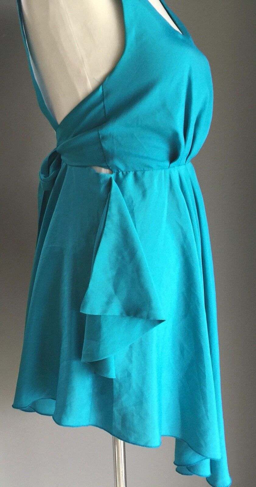 LIONESS Mini Dress Dip Hem Blue Ladies Size 8 Great Condition Lovely Style