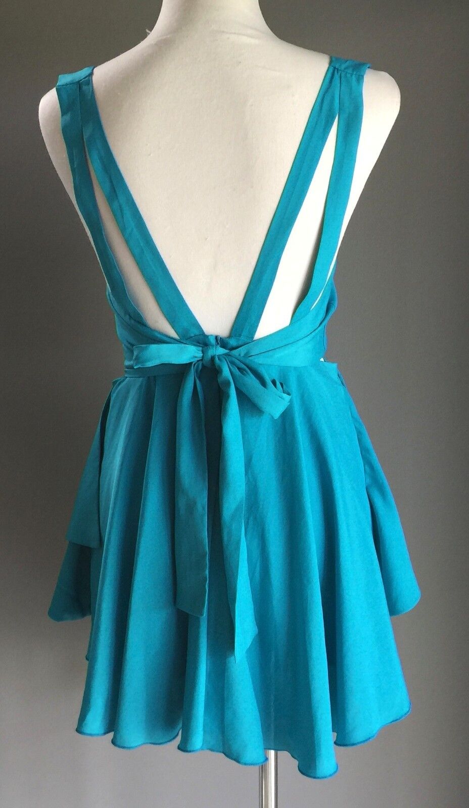 LIONESS Mini Dress Dip Hem Blue Ladies Size 8 Great Condition Lovely Style