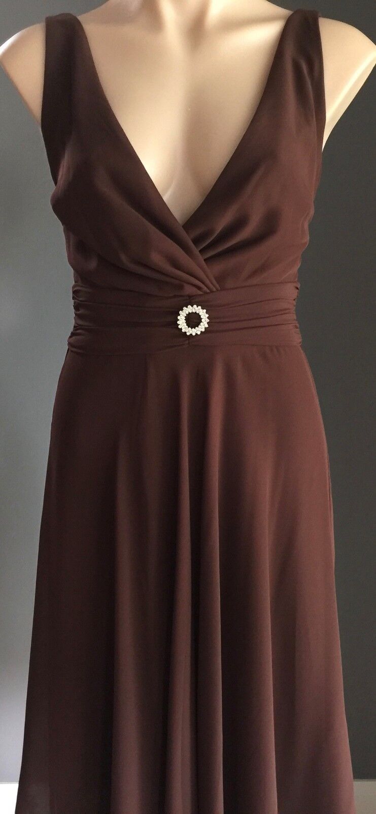 F GEAR Dress Knee Length Floral Empire Waist Parties Formals Races Size 8 10 NEW