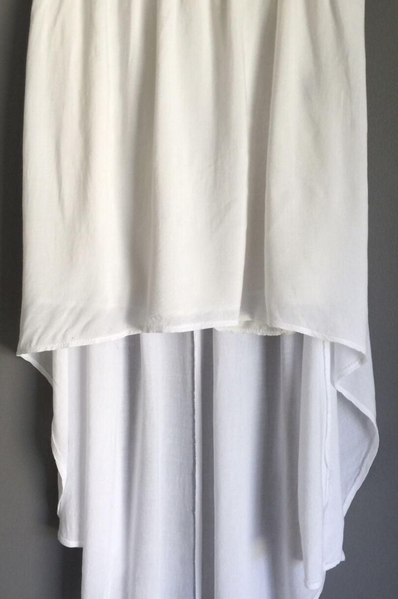 Strapless Dress LOVELY GIRL Hi Low White Hem Beach Party Ladies Size M 10 12