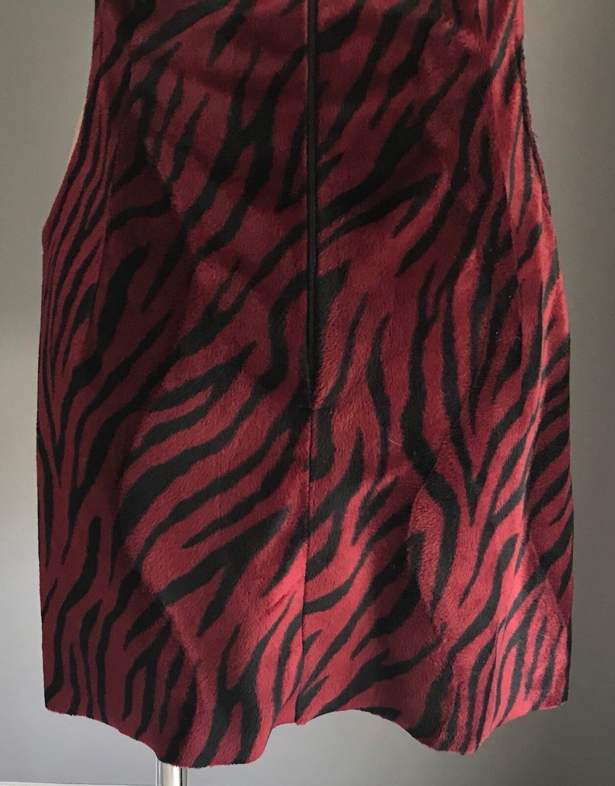 GoGo Dress BABZOTICA LONDON 1960's Black & Burgundy Velour Cut Out Sides M 12