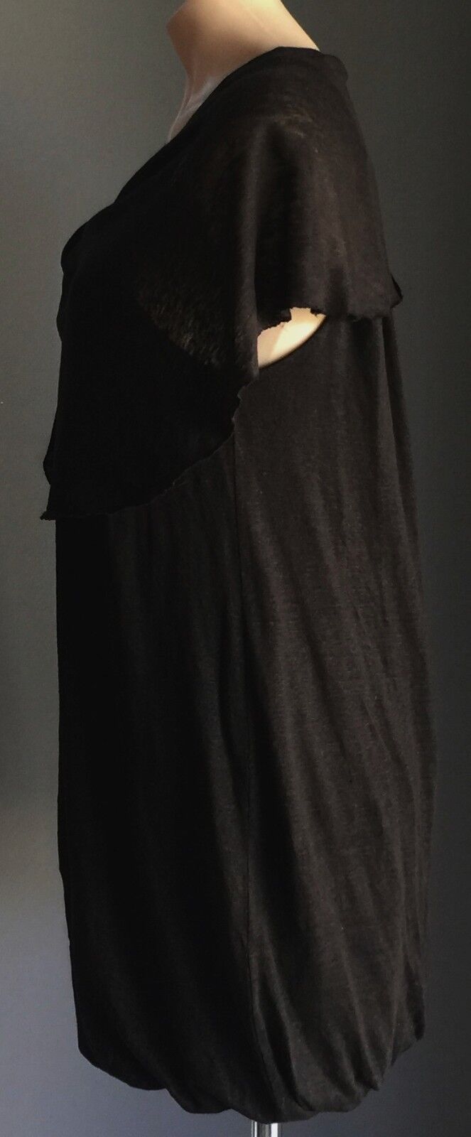 SEED FEMME Dress Top Black Bubble Hem Dress Tunic Top Ladies Size M 12