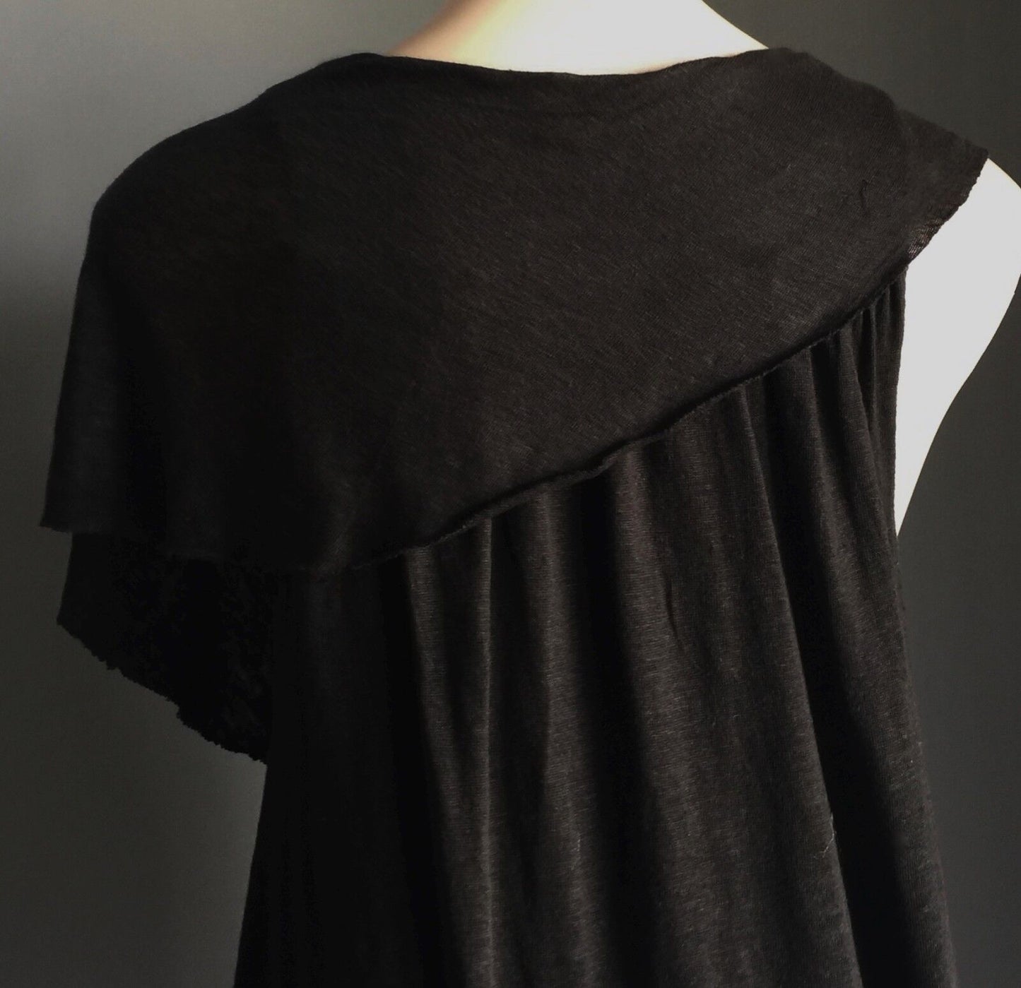 SEED FEMME Dress Top Black Bubble Hem Dress Tunic Top Ladies Size M 12