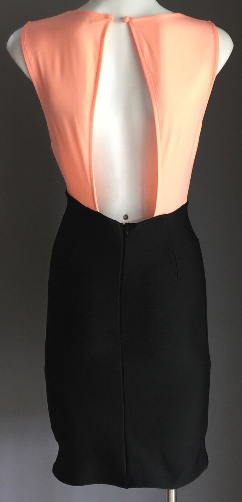 VENUS Bodycon Mini Dress Coral & Black Stretch Ladies Size 6 8 NEW Stunning
