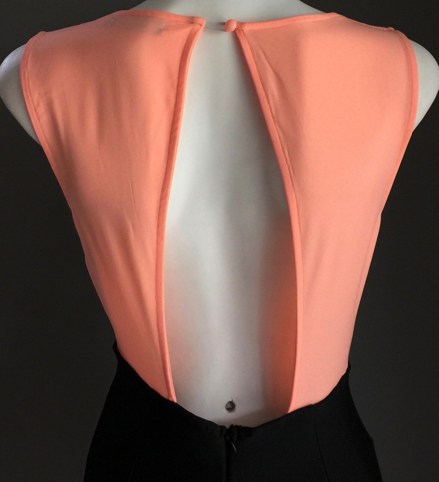 VENUS Bodycon Mini Dress Coral & Black Stretch Ladies Size 6 8 NEW Stunning