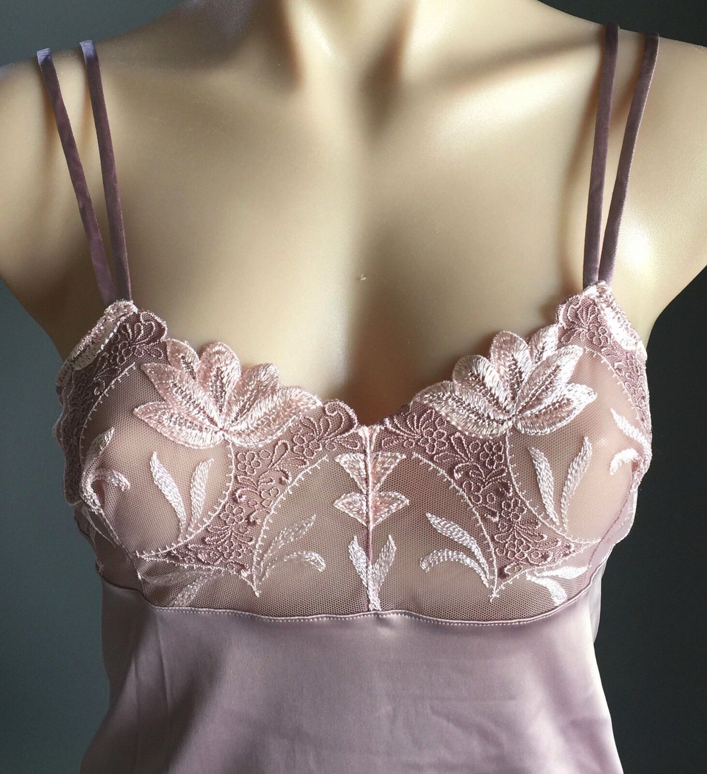 LOUISA BRACQ Paris "Astree Bois De Rose" Chemise Nightie Size 10 Lingerie NEW