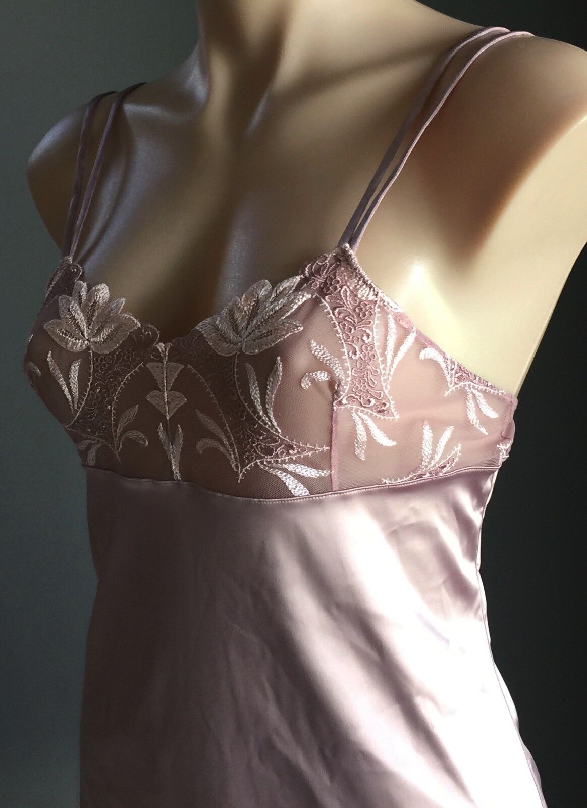 LOUISA BRACQ Paris "Astree Bois De Rose" Chemise Nightie Size 10 Lingerie NEW