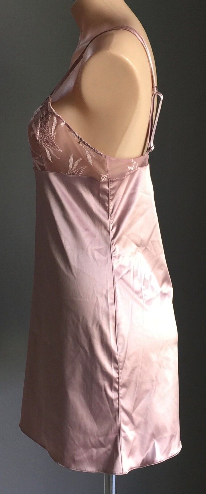 LOUISA BRACQ Paris "Astree Bois De Rose" Chemise Nightie Size 10 Lingerie NEW