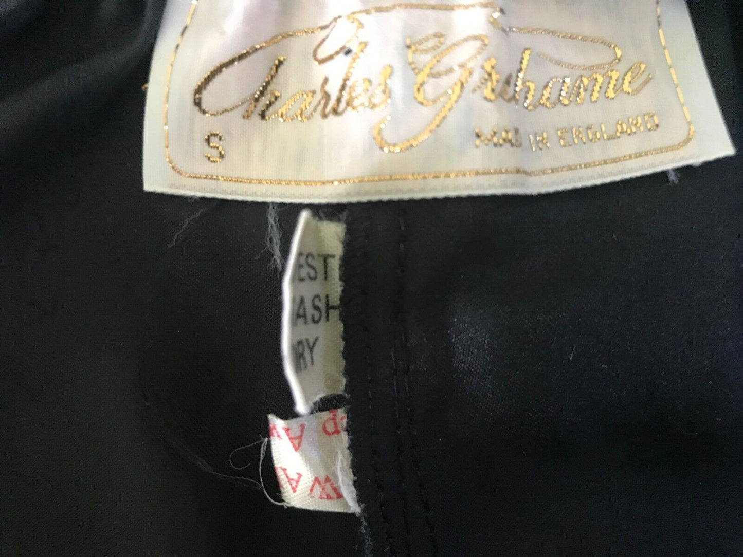 Vintage 1970’s CHARLES GRAHAME Negligee Black Hi-Low Lace Trim Lingerie Sm 8 10