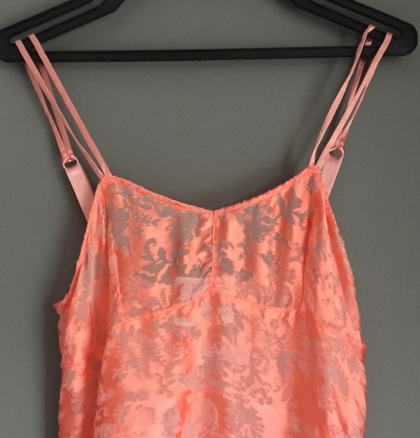 LOUISA BRACQ Paris "Elise" Chemise Size 8 Light Coral Lace French Lingerie NEW