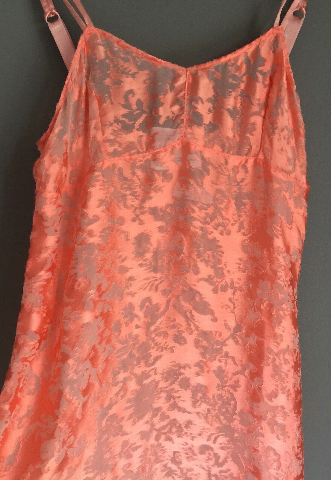 LOUISA BRACQ Paris "Elise" Chemise Size 8 Light Coral Lace French Lingerie NEW