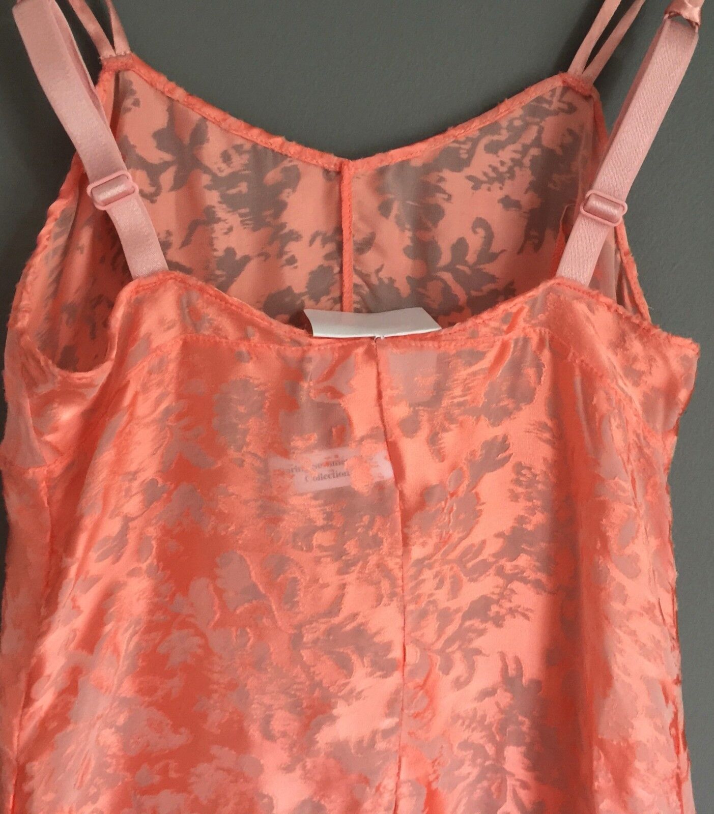 LOUISA BRACQ Paris "Elise" Chemise Size 8 Light Coral Lace French Lingerie NEW