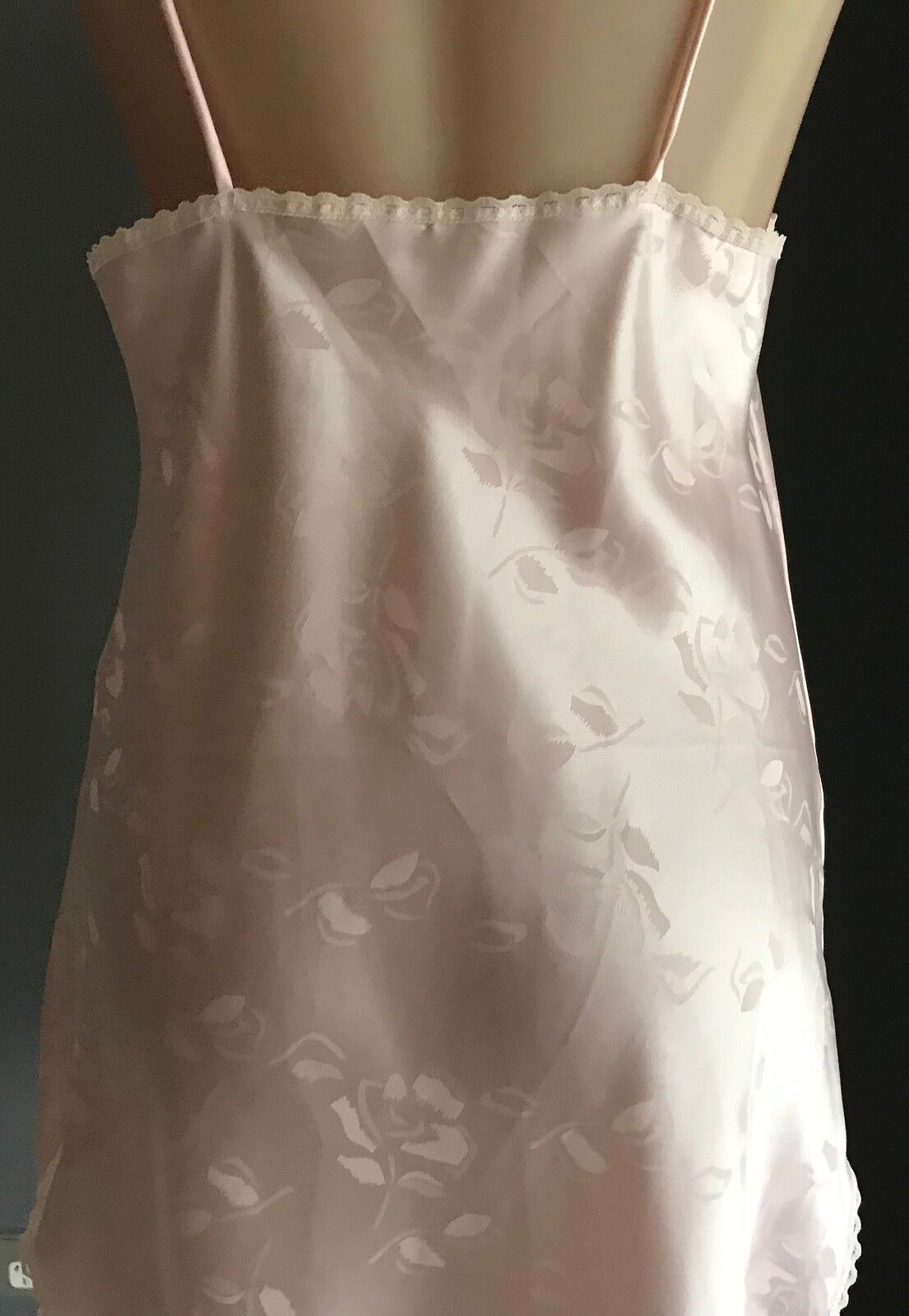 ELANOR LUCAS Silky Chemise & Bath Robe Set Peach Floral Set Sz 14 AU 12 VIntage