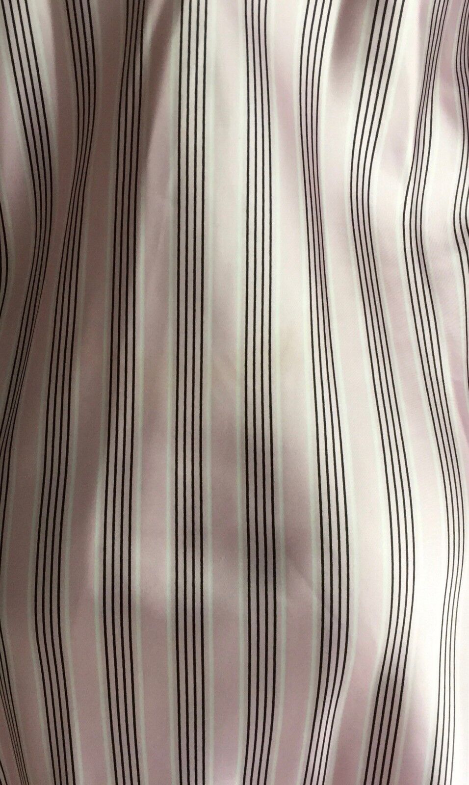 SHORT STORIES Chemise Nightie Pink White & Black Stripe Satin Silky Size 8 10