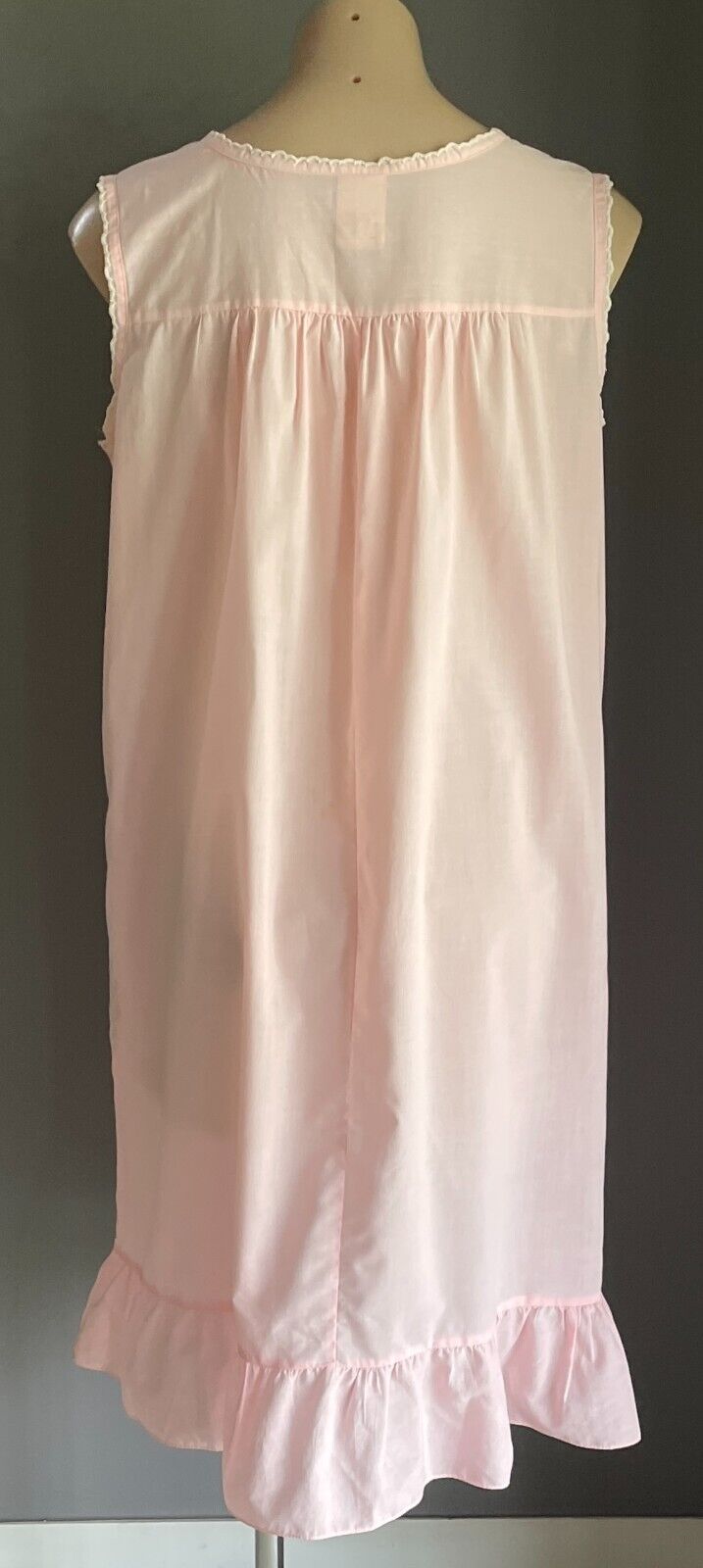 Vintage HENRY'S WHISPERS Nightie Baby Pink Size 14 Cotton Blend Sleeveless Retro