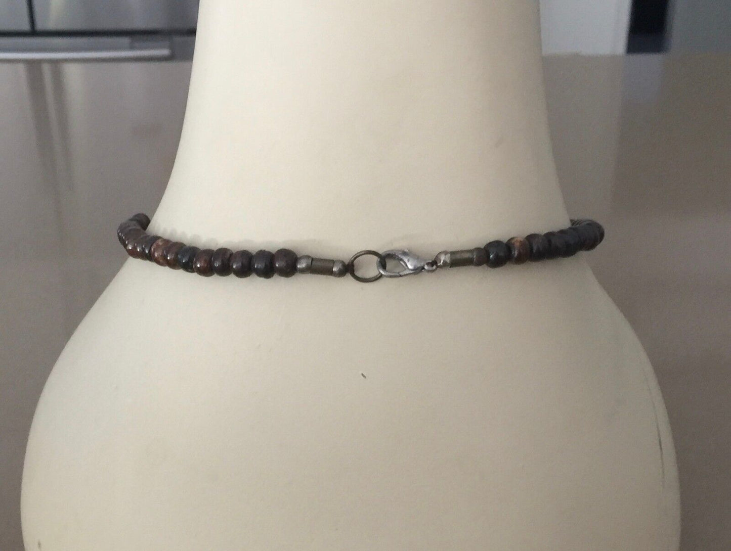 Necklace Brown & Ivory African Tribal Adjustable Statement Collar NEW