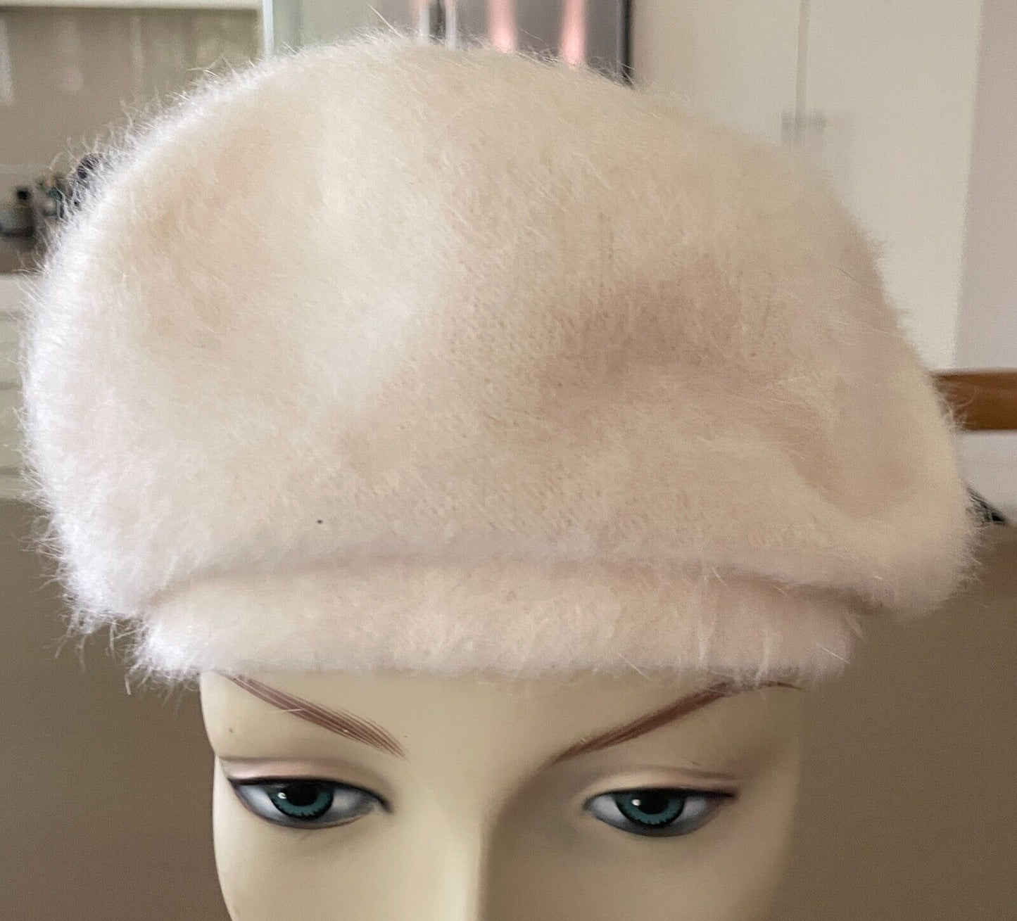 Vintage Beret DAVID JONES French Style Cream Hat Cap Ladies Size 54cm