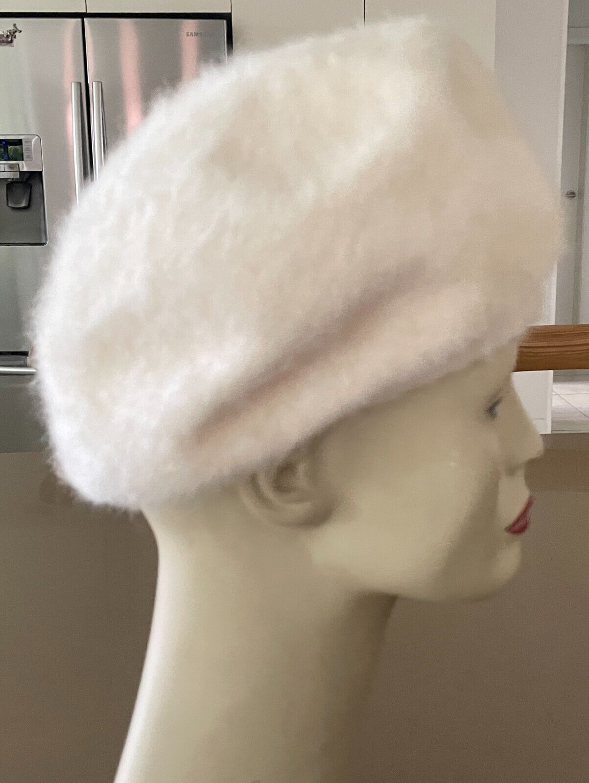 Vintage Beret DAVID JONES French Style Cream Hat Cap Ladies Size 54cm