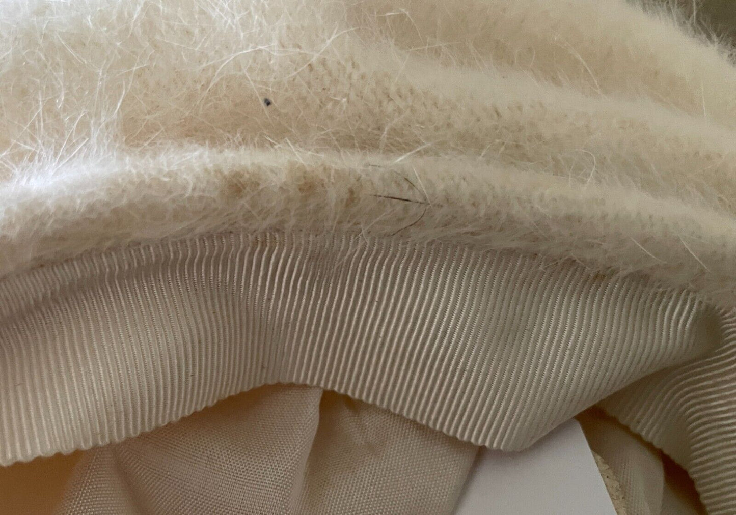 Vintage Beret DAVID JONES French Style Cream Hat Cap Ladies Size 54cm